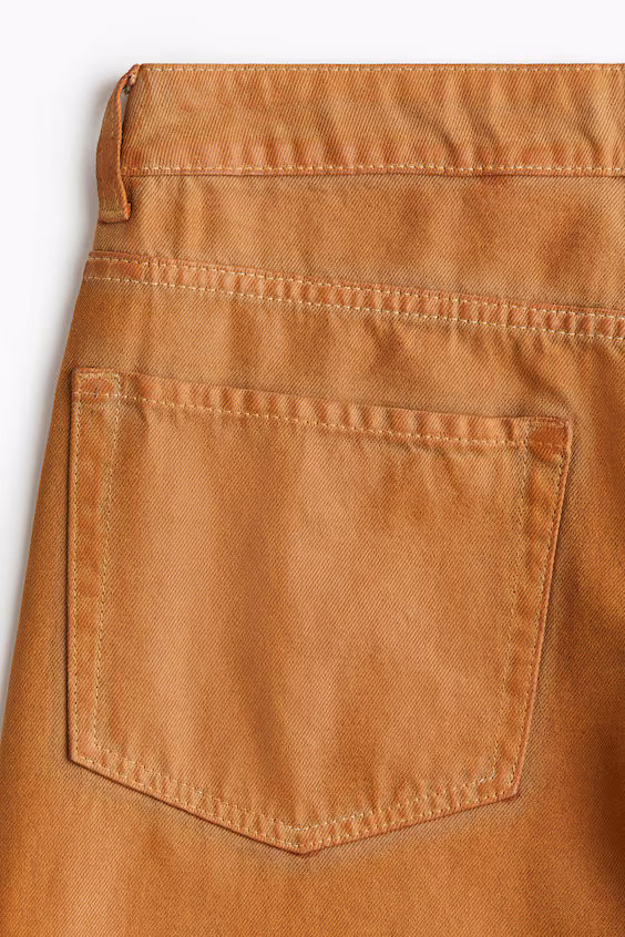 Широкие брюки из покрытой ткани