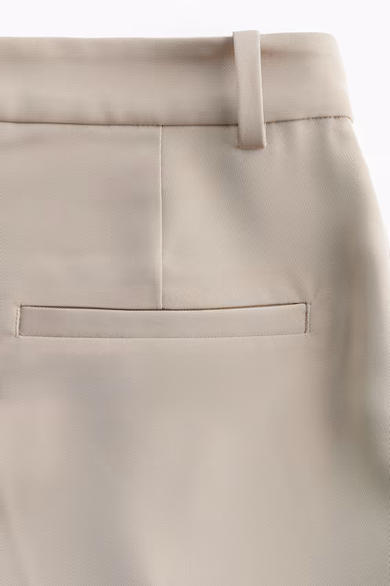 Широкие брюки из хлопкового саржевого полотна