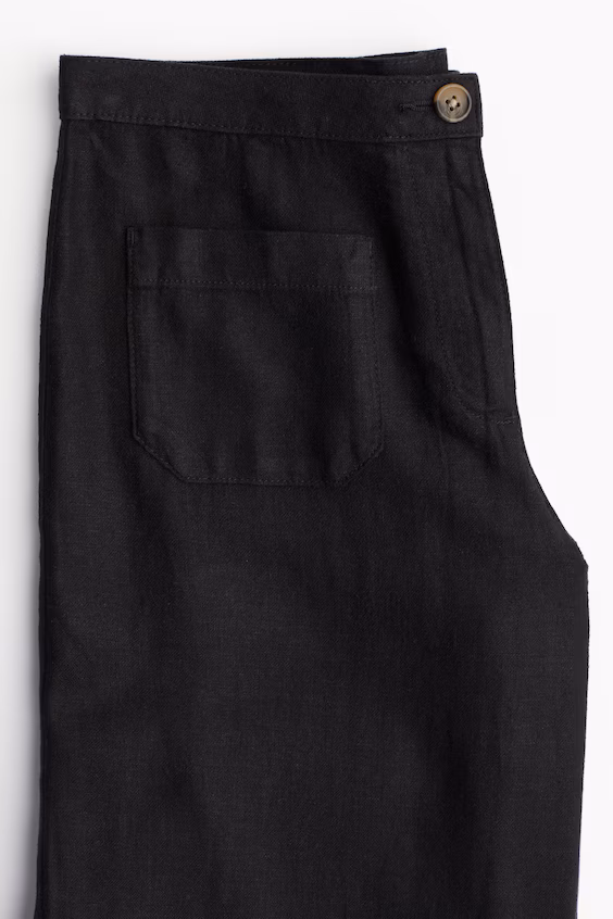 Брюки из смесового льна