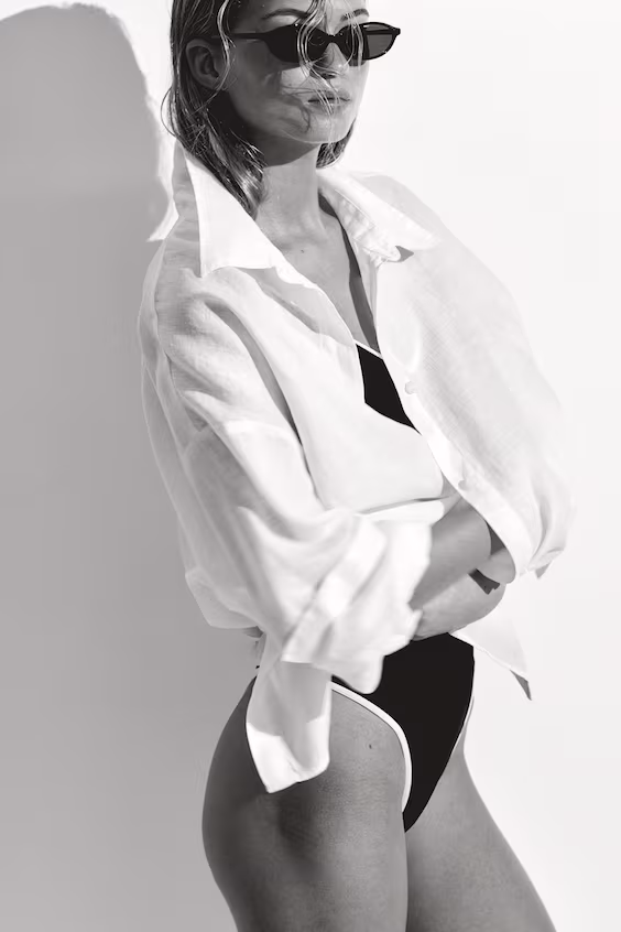 Рубашка пляжная из льна