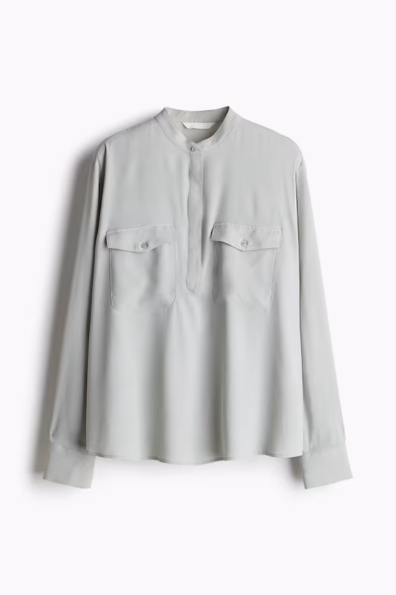 Блузка с отложным воротником