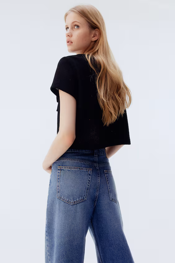 Кофта в ячеистом джерси