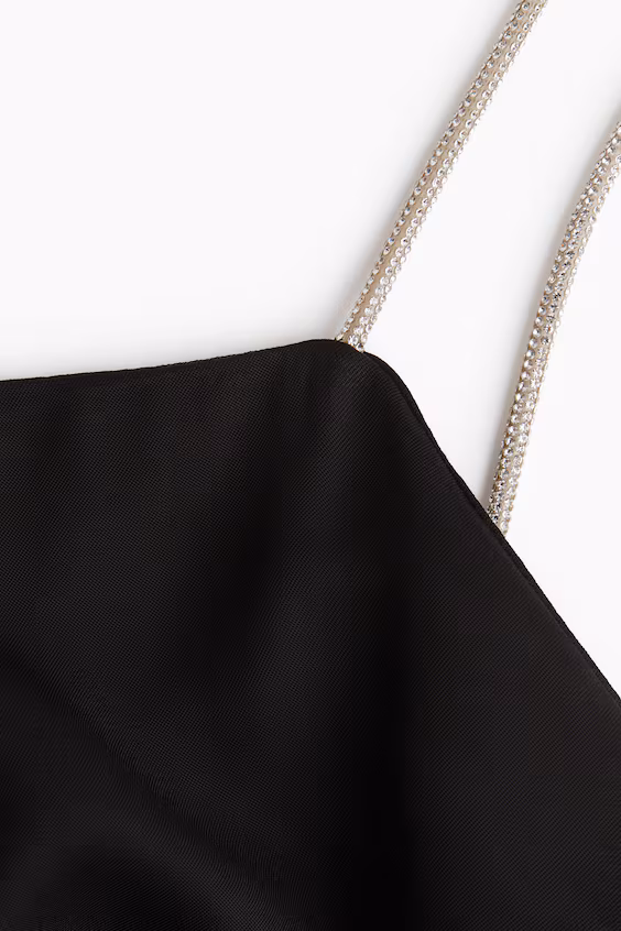 Топ с бретелями из страз